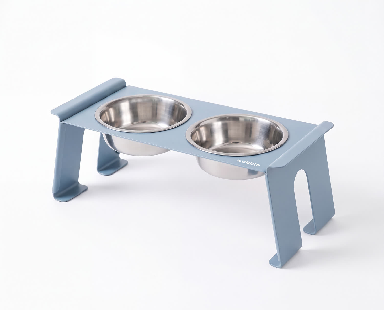 Perch elevated dog feeder in Ocean Blue